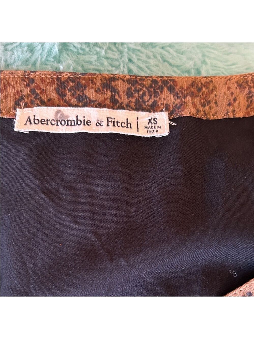 Abercrombie & Fitch Brown/Black Snakeskin Pattern Mini Dress size XS - Picture 10 of 11